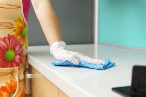 Carpet cleaning in a North Harrow home with fresh floor care